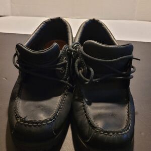 Timberland Boat Shoe Men's sizes 8 leather black lace up shoe Men's